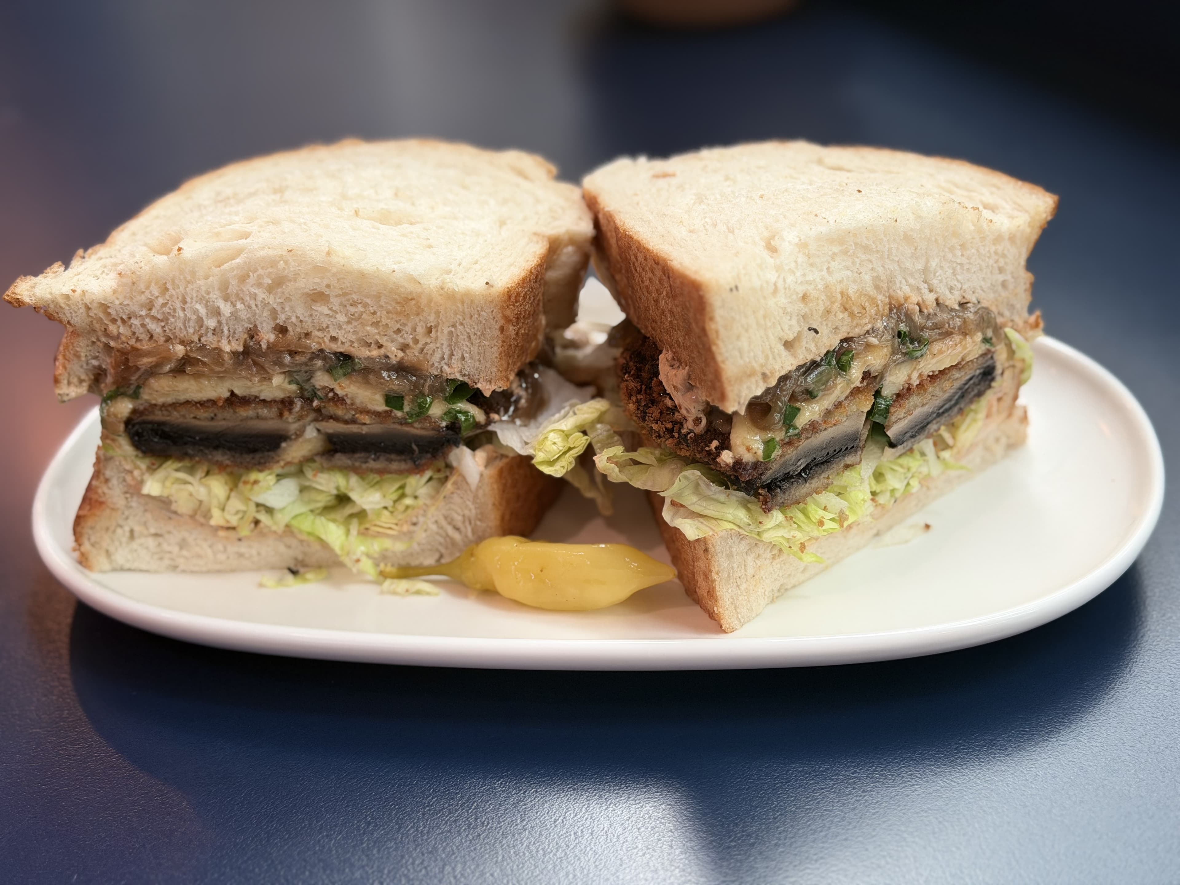 Crumbed Mushroom Sandwich