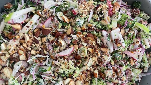 Raw Broccoli Slaw Salad
