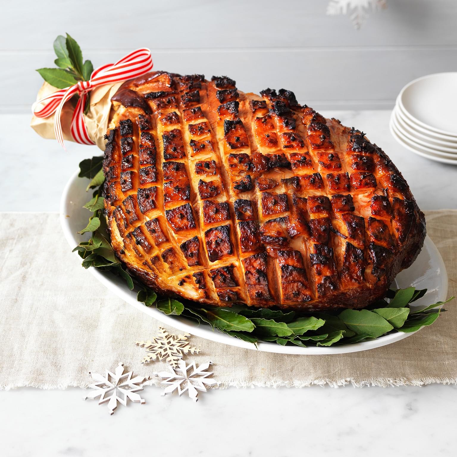 Dressed & Studded Maple Glazed Ham - Hot