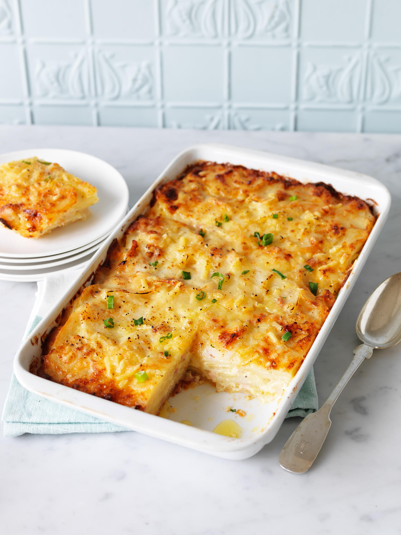 Cheesy Potato Bake with Chives & Thyme