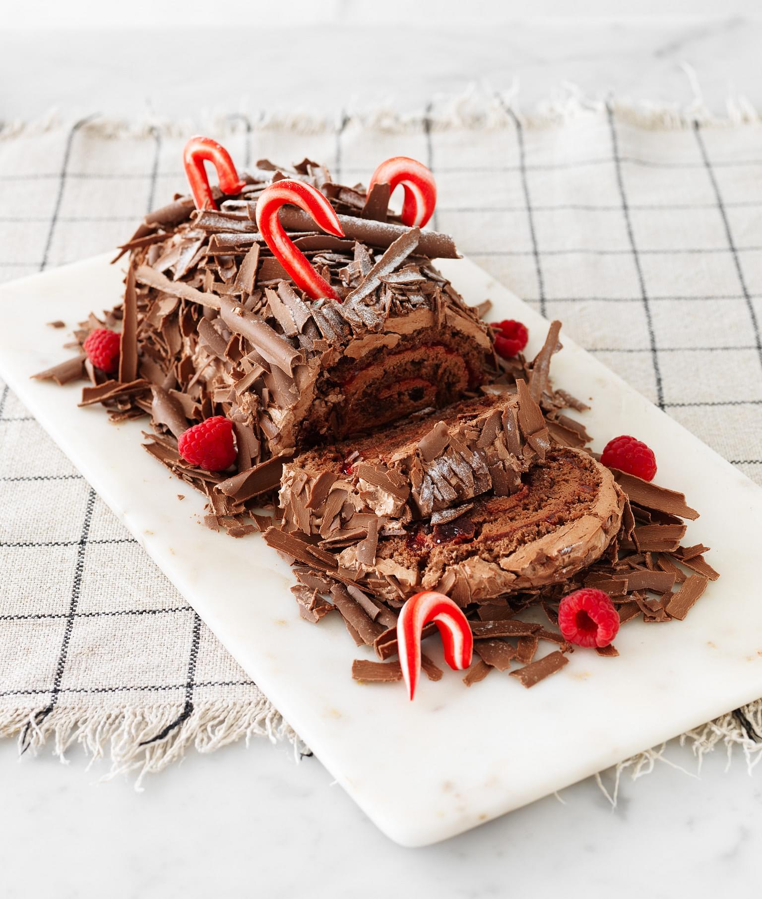 Milk Chocolate Cherry Yule Log