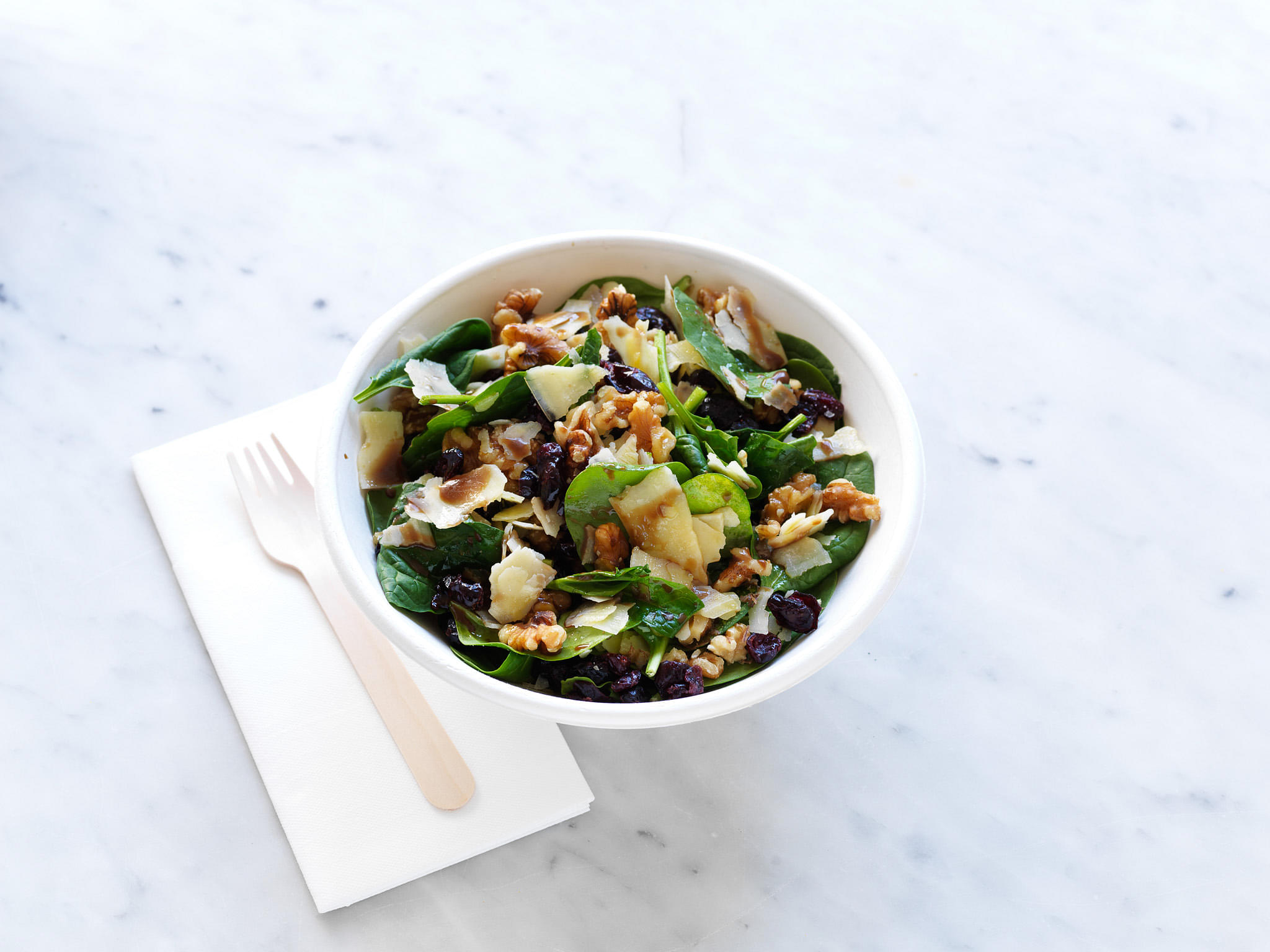 Cranberry, Walnut & Baby Spinach Salad