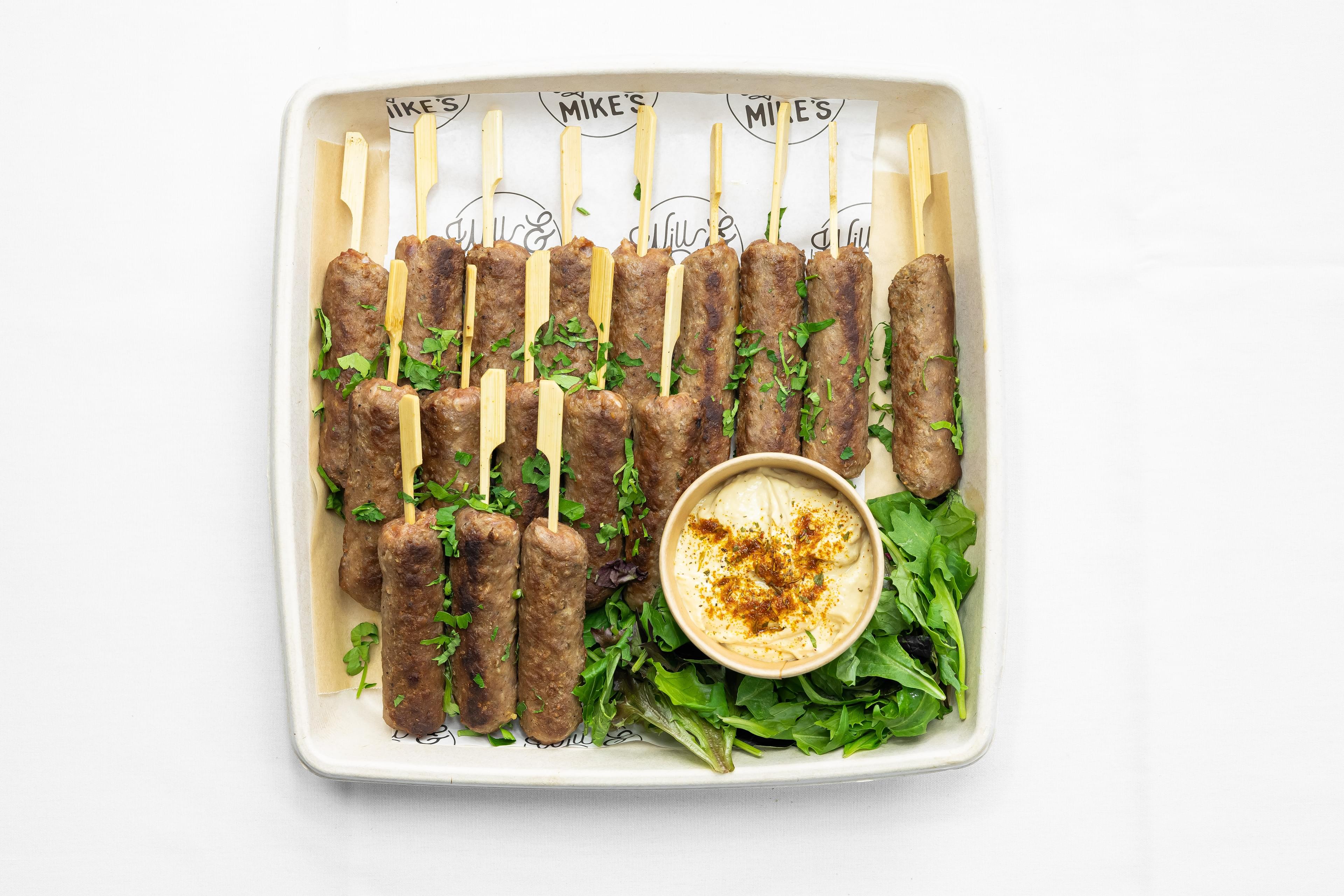 Mediterranean Lamb Kofta with Hommus