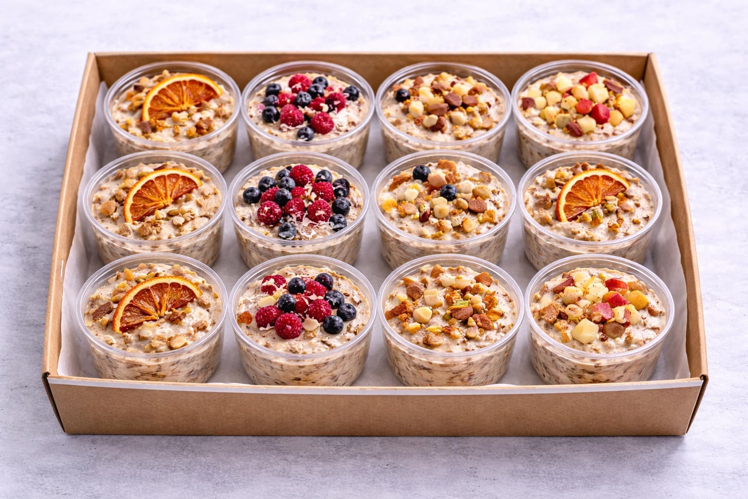 Bircher Muesli Overnight Oats Cups Platter