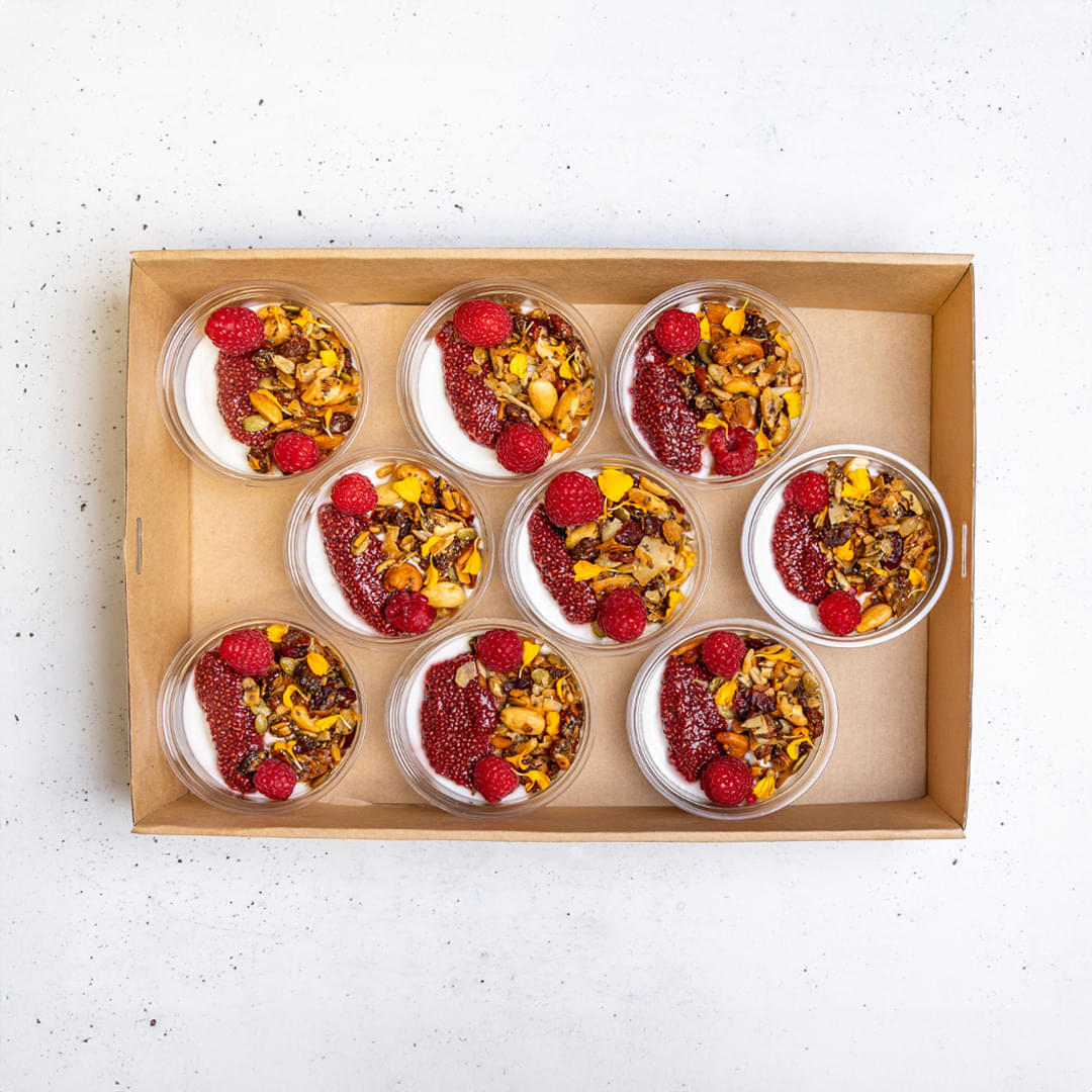 Coconut & Raspberry Yoghurt Pot