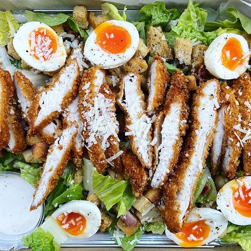Chicken Schnitzel Caesar Salad