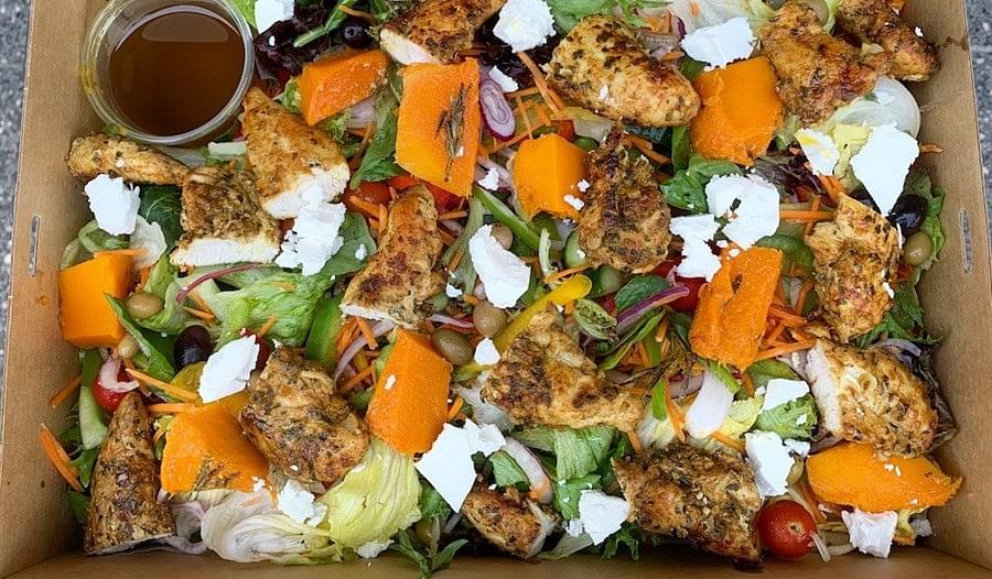 Chermoula Spiced Chicken & Feta Salad