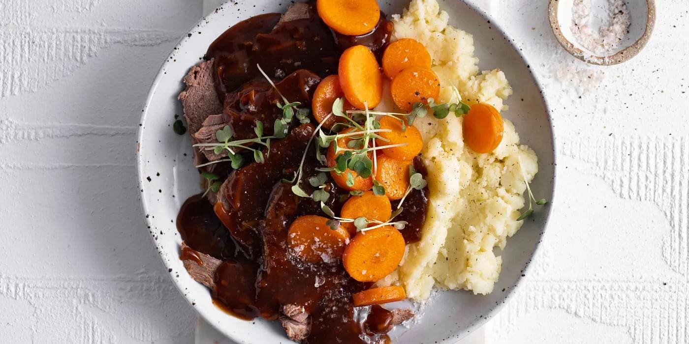 Slow-Cooked BBQ Beef & Mash